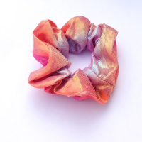 Scrunchie glimmend, roze/oranje