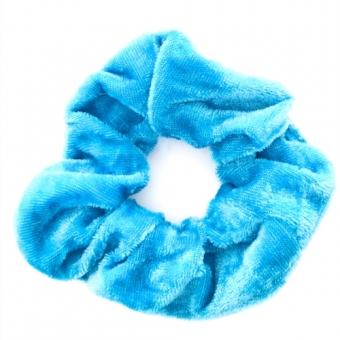 Scrunchie turquoise velours