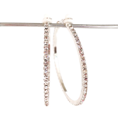 Clipoorbellen creolen/ringen met glitters, 5 cm Clipoorbellen creolen/ringen met glitters, 5 cm