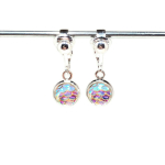 Clipoorbellen zeemeerminschubben mini wit, hangoorbellen