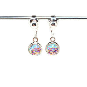 Clipoorbellen zeemeerminschubben mini wit, hangoorbellen