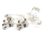 Clip oorbellen Mickey/Mini Mouse hand, knopje