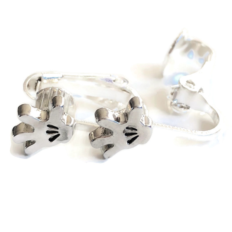 Clip oorbellen Mickey/Mini Mouse hand, knopje