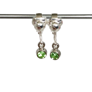 Clipoorbellen miniglitter appeltjesgroen, hangoorbellen