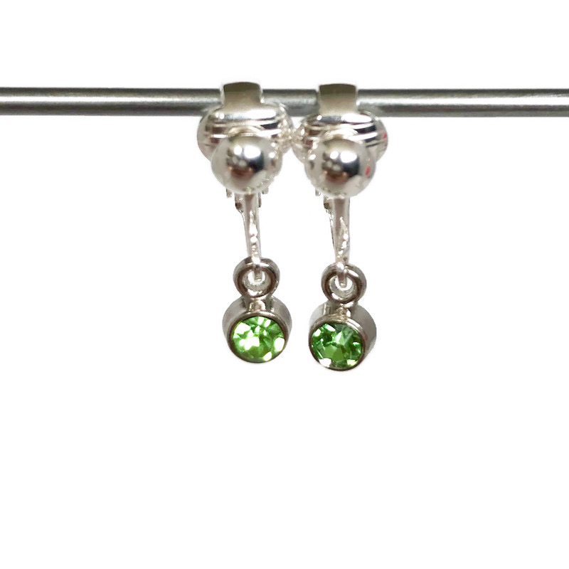 Clipoorbellen miniglitter appeltjesgroen, hangoorbellen