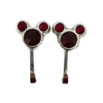 Clipoorbellen Mickey / Mini Mouse donkerrood, knopje