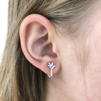 Clip oorbellen Mickey/Mini Mouse hand, knopje