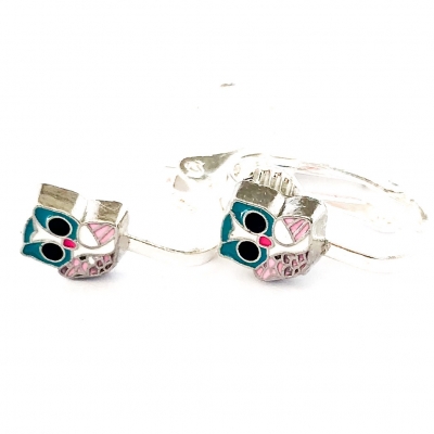 Clipoorbellen uiltjes turquoise, knopje Clipoorbellen uiltjes turquoise, knopje