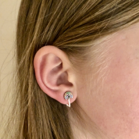 Clipoorbellen pauw, knopje