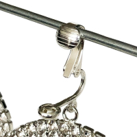 Clipoorbellen grote ringen met glitters, hangoorbellen