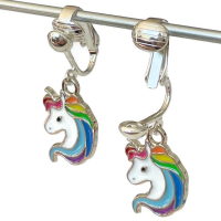 Clipoorbellen eenhoorn unicorn regenboog, hangoorbellen