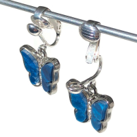 Clipoorbellen vlinder blauw, hangoorbellen