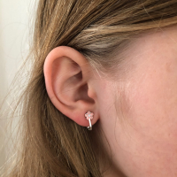 Clipoorbellen bloem margriet zachtroze/wit hart klein, knopje