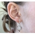 Clipoorbellen chique gedraaide zilveren met parel oorbellen, hangoorbellen