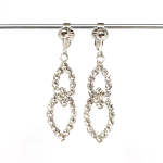 Clipoorbellen dubbele druppels chique, hangoorbellen