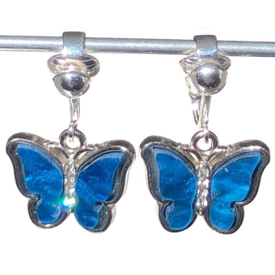 Clipoorbellen vlinder blauw, hangoorbellen