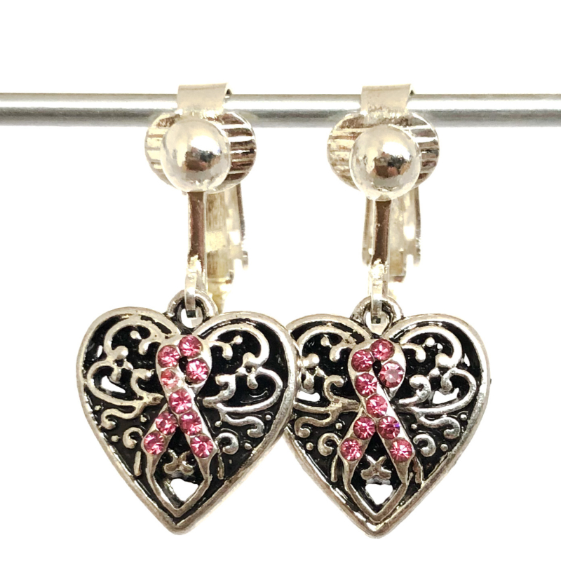 Clipoorbellen Pink Ribbon, hangoorbellen