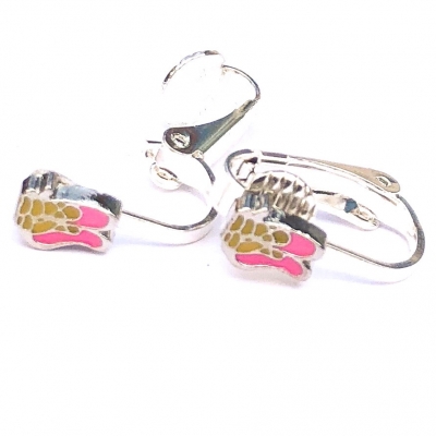 Clipoorbellen balletschoenen, knopje Clipoorbellen balletschoenen, knopje