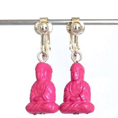 Clipoorbellen buddha roze, hangoorbellen