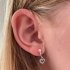 Clipoorbellen kleine glitterhartjes kleurloos, hangoorbellen