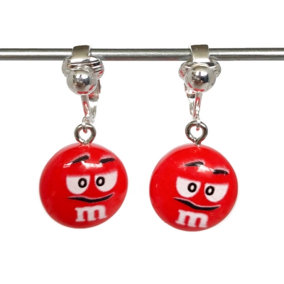 Clipoorbellen M&M rood, hangoorbellen