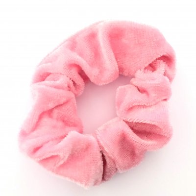 Scrunchie lichtroze velours