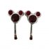 Clipoorbellen Mickey / Mini Mouse donkerrood, knopje