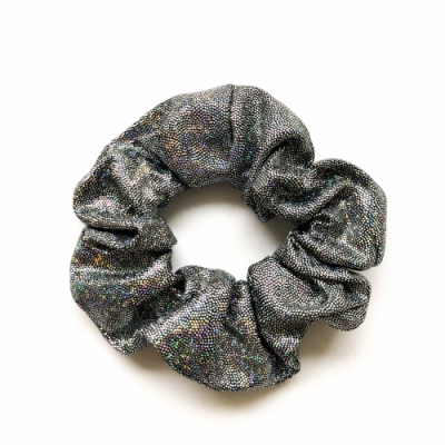 Scrunchie zwart kleine glitters