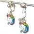 Clipoorbellen eenhoorn unicorn regenboog, hangoorbellen