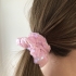 Scrunchie zachtroze met pailletten