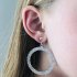Clipoorbellen grote ringen met glitters, hangoorbellen