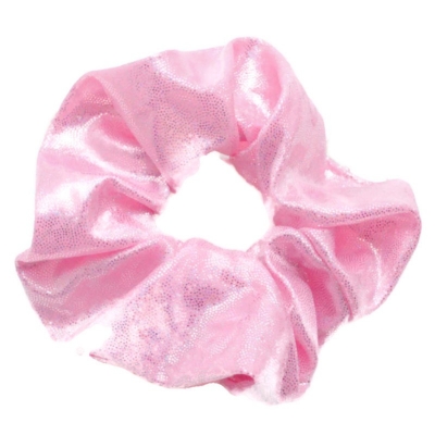 Scrunchie zachtroze kleine glitters